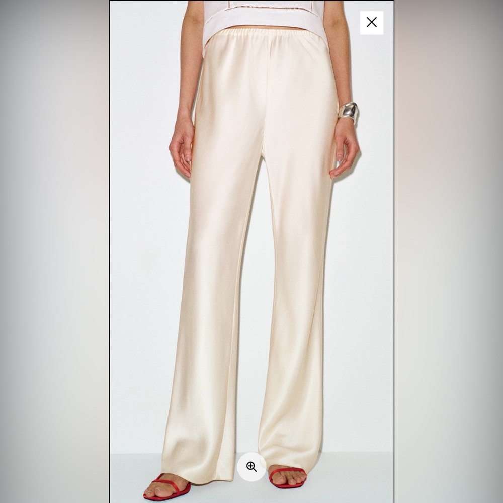 Reformation Gale Satin Mid Rise Bias Pant - Picture 3 of 6